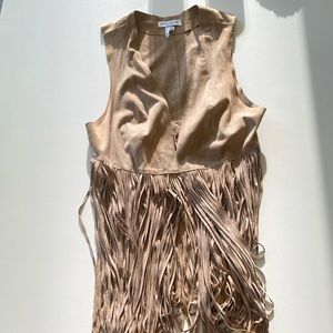 LaMarque Fringe Vest 100% Leather